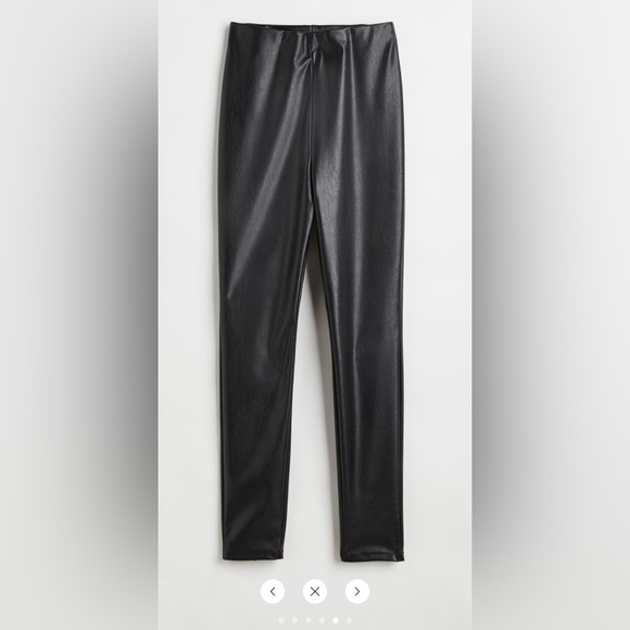 H&M faux leather high waist leggings - Picture 1 of 8
